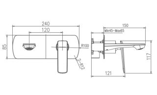 Встраиваемый смеситель для раковины Haiba HB80548-8 белый